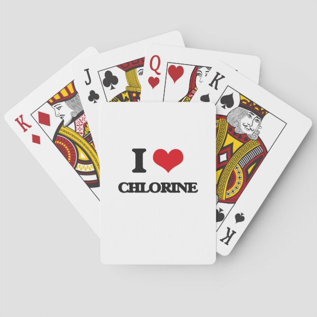 I love Chlorine Poker Cards (Back)