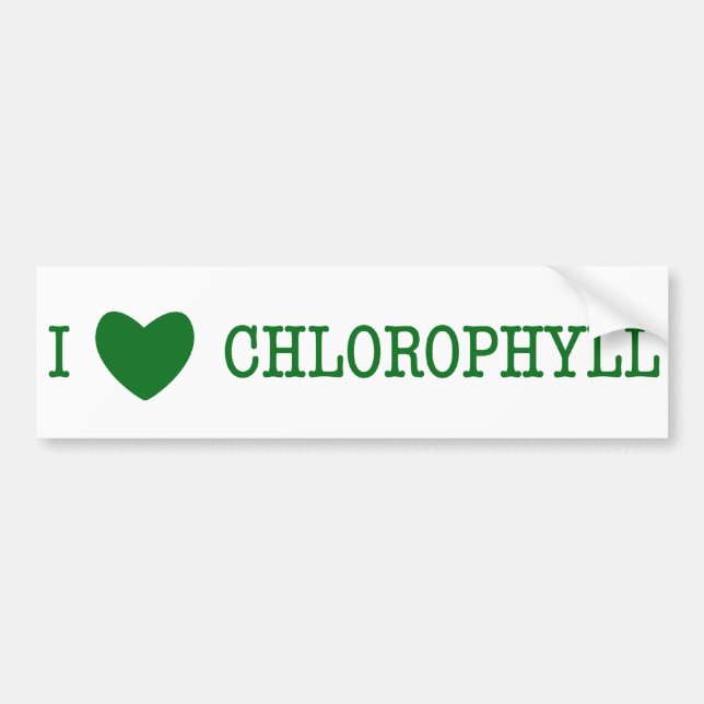 I Love Chlorophyll Bumper Sticker (Front)