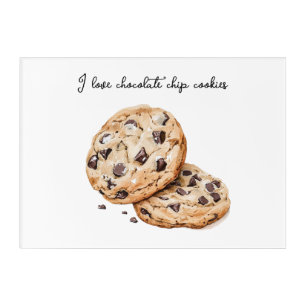 I love chocolate chip cookies coffee heart cup acrylic print