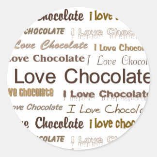 I Love Chocolate Classic Round Sticker