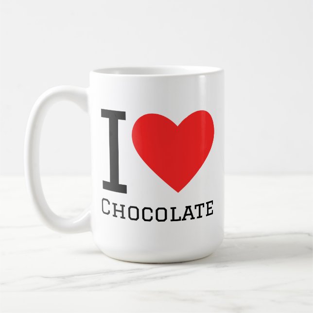 I love chocolate coffee mug (Left)