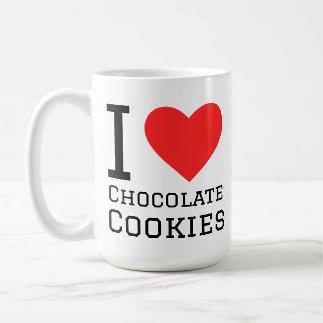 I love chocolate cookies coffee mug (Left)