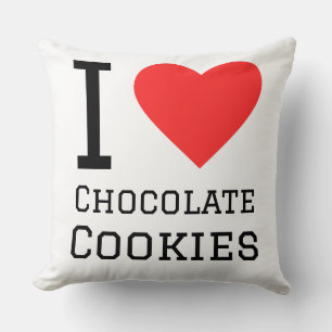 I love chocolate cookies throw pillow