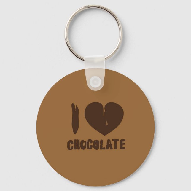 I love chocolate keychain (Front)