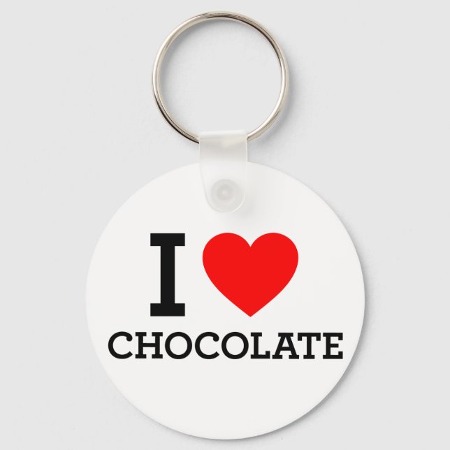 I Love Chocolate Keychain (Front)