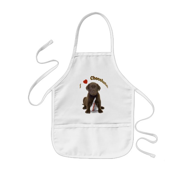 I love Chocolate Kisses Kids' Apron (Front)