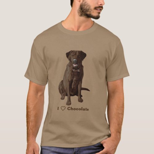 I Love Chocolate Labrador Retrievers T_Shirt
