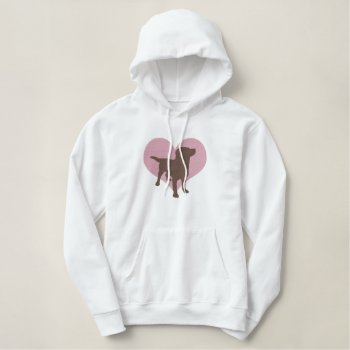 I Love Chocolate Labradors Embroidered Hoodie by Ricaso_Graphics at Zazzle