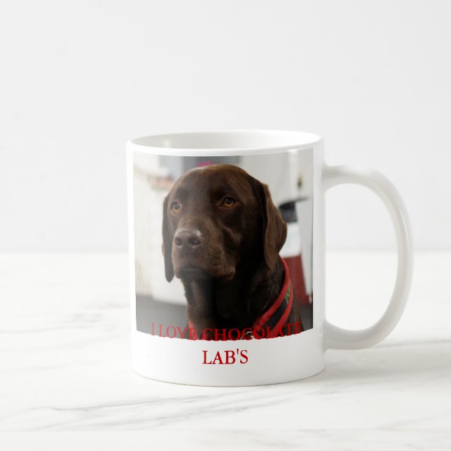 I LOVE CHOCOLATE LAB'S MUG (Right)