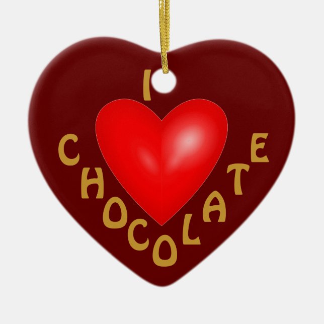 I Love Chocolate Ornament (Front)