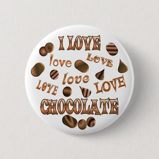 I Love Chocolate Pinback Button