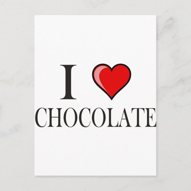 I love Chocolate Postcard (Front)