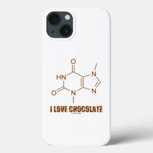 I Love Chocolate Theobromine Molecule Chemistry iPhone 13 Case
