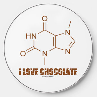 I Love Chocolate Theobromine Molecule Chemistry Wireless Charger