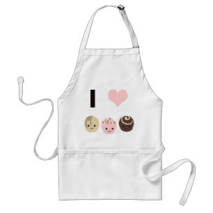 I Love Chocolate truffles Adult Apron