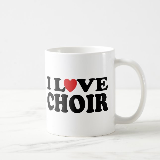 I Love Choir Coffee Mug (Right)