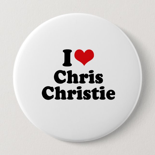 I LOVE CHRIS CHRISTIE PINBACK BUTTON (Front)