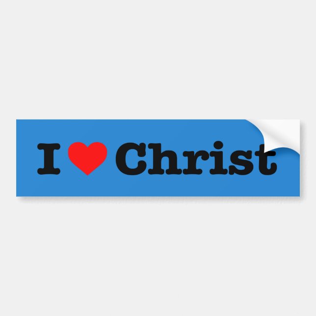 “I LOVE CHRIST” BUMPER STICKER (Front)