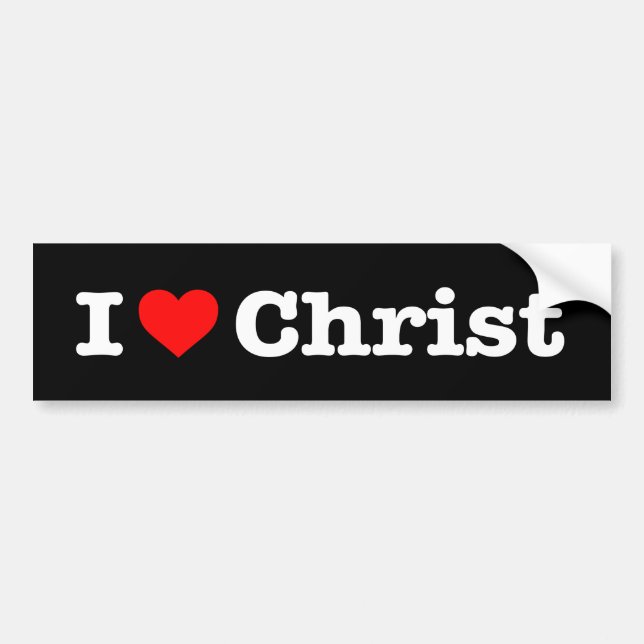 “I LOVE CHRIST” BUMPER STICKER (Front)