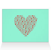 I Love Christ Christmas Holidays Red Heart Text (Inside Horizontal (Top))