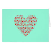 I Love Christ Christmas Holidays Red Heart Text (Front Horizontal)
