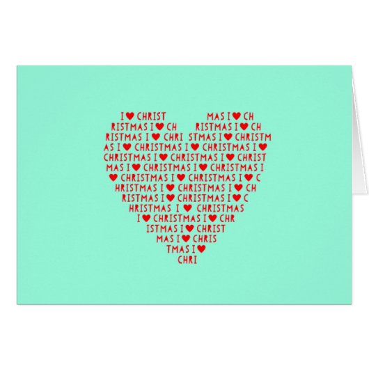 I Love Christ Christmas Holidays Red Heart Text (Front Horizontal)