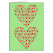 I Love Christ Christmas Religious Double Red Heart (Front)