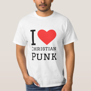 I love Christian punk square sticker T-Shirt