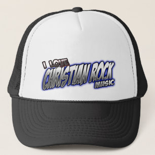 I Love CHRISTIAN ROCK music Trucker Hat