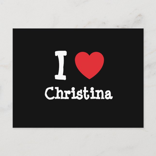I love Christina heart T-Shirt Postcard (Front)