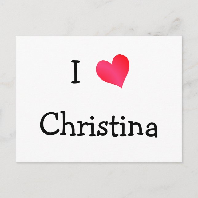 I Love Christina Postcard (Front)