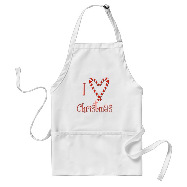 I love Christmas Adult Apron (Front)