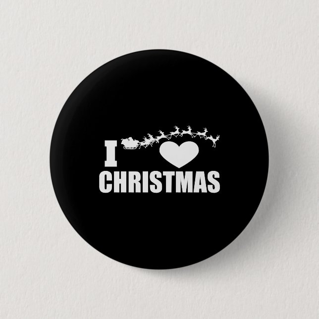 I love Christmas      Button (Front)