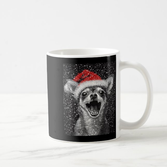 I Love Christmas Chihuahua  Coffee Mug (Right)
