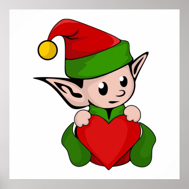 "I LOVE CHRISTMAS" ELF POSTER (Front)