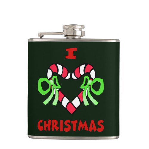 I Love Christmas Flask