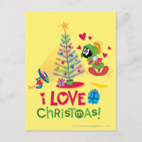 I Love Christmas - MARVIN THE MARTIAN™ Holiday Postcard