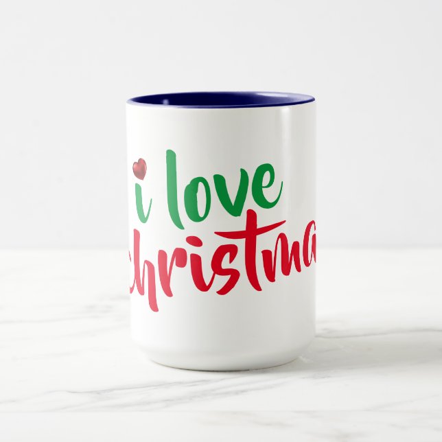 I love christmas mug funnychristmas holidays gift (Center)