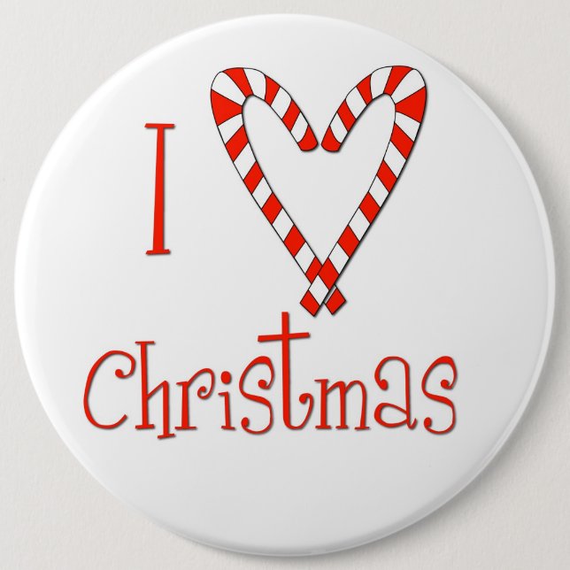 I love Christmas Pinback Button (Front)
