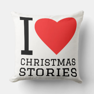 I love Christmas stories Throw Pillow
