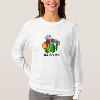 I Love Christmas T-shirt by ImpressImages at Zazzle