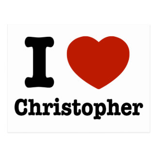 I Love Christopher Postcards | Zazzle