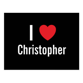 I Love Christopher Postcards | Zazzle