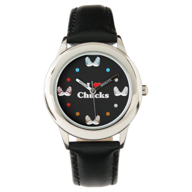 I Love Chucks Watch (black) (Front)