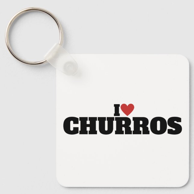 I Love Churros Keychain (Front)