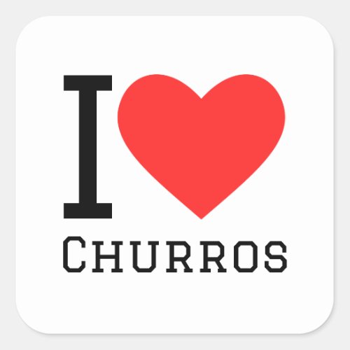 I love churros square sticker