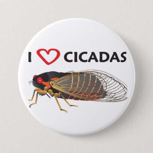 I Love Cicada Button