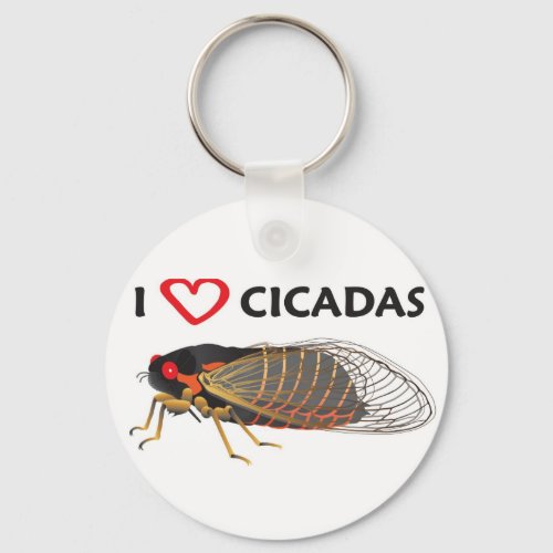 I Love Cicada Key Chain