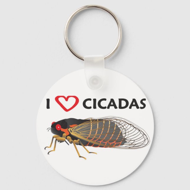 "I Love Cicada" Key Chain (Front)