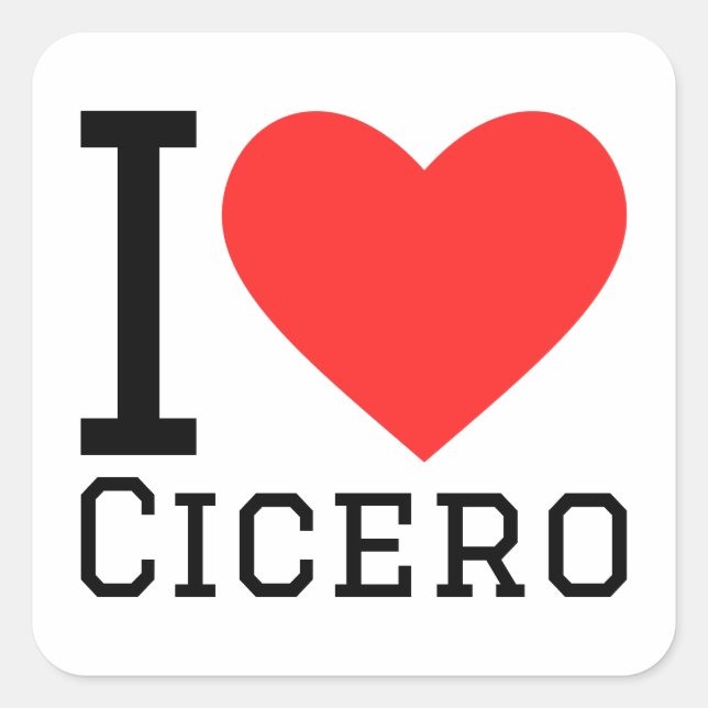 I love Cicero  Square Sticker (Front)